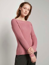 Pullover mit Rippstruktur - Frauen - cozy rose Pullover mit Rippstruktur - Frauen - cozy rose - 1 - TOM TAILOR Denim