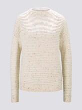 Neps Pullover mit Stehkragen - Frauen - soft creme beige Neps Pullover mit Stehkragen - Frauen - soft creme beige - 7 - TOM TAILOR Denim