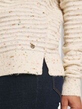 Neps Pullover mit Stehkragen - Frauen - soft creme beige Neps Pullover mit Stehkragen - Frauen - soft creme beige - 9 - TOM TAILOR Denim