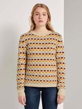 Bunter Bienenwaben-Pullover - Frauen - colored comb structure Bunter Bienenwaben-Pullover - Frauen - colored comb structure - 1 - TOM TAILOR Denim
