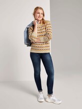 Bunter Bienenwaben-Pullover - Frauen - colored comb structure Bunter Bienenwaben-Pullover - Frauen - colored comb structure - 3 - TOM TAILOR Denim