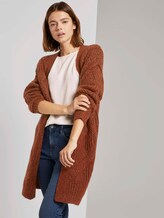 Cardigan im Ajour-Muster - Frauen - rust melange Cardigan im Ajour-Muster - Frauen - rust melange - 5 - TOM TAILOR Denim