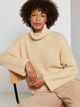 Moderner Rollkragenpullover - Frauen - light soft sand Moderner Rollkragenpullover - Frauen - light soft sand - 5 - Mine to five