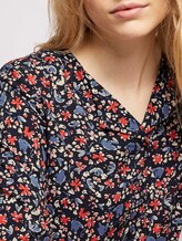 3/4-Arm Bluse mit umgelegtem Kragen - Frauen - navy flower design 3/4-Arm Bluse mit umgelegtem Kragen - Frauen - navy flower design - 9 - TOM TAILOR