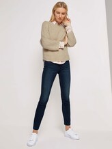Karierte Hemdbluse mit Turn-Ups - Frauen - powder beige grid check Karierte Hemdbluse mit Turn-Ups - Frauen - powder beige grid check - 3 - TOM TAILOR