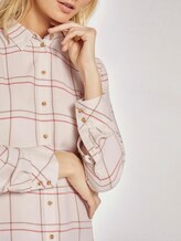 Karierte Hemdbluse mit Turn-Ups - Frauen - powder beige grid check Karierte Hemdbluse mit Turn-Ups - Frauen - powder beige grid check - 9 - TOM TAILOR
