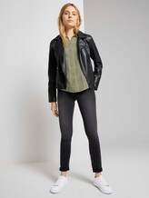 Karierte Hemdbluse mit Turn-Ups - Frauen - greyish green grid check Karierte Hemdbluse mit Turn-Ups - Frauen - greyish green grid check - 3 - TOM TAILOR