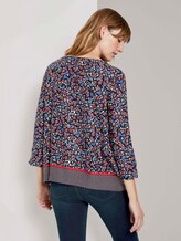 3/4-Arm Bluse mit Blumenprint - Frauen - navy flower design 3/4-Arm Bluse mit Blumenprint - Frauen - navy flower design - 2 - TOM TAILOR
