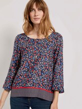 3/4-Arm Bluse mit Blumenprint - Frauen - navy flower design 3/4-Arm Bluse mit Blumenprint - Frauen - navy flower design - 5 - TOM TAILOR