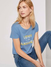 T-Shirt mit Schriftprint - Frauen - Summer Blue T-Shirt mit Schriftprint - Frauen - Summer Blue - 5 - TOM TAILOR Denim