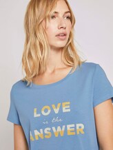 T-Shirt mit Schriftprint - Frauen - Summer Blue T-Shirt mit Schriftprint - Frauen - Summer Blue - 9 - TOM TAILOR Denim