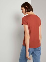 T-Shirt mit Schriftprint - Frauen - Rust Orange T-Shirt mit Schriftprint - Frauen - Rust Orange - 2 - TOM TAILOR Denim