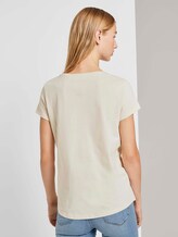 T-Shirt mit Schriftprint - Frauen - soft creme beige T-Shirt mit Schriftprint - Frauen - soft creme beige - 2 - TOM TAILOR Denim