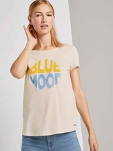 T-Shirt mit Schriftprint - Frauen - soft creme beige T-Shirt mit Schriftprint - Frauen - soft creme beige - 5 - TOM TAILOR Denim