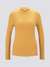 Langarmshirt mit Stehkragen - Frauen - Indian Spice Yellow Langarmshirt mit Stehkragen - Frauen - Indian Spice Yellow - 7 - TOM TAILOR Denim