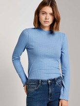 Langarmshirt mit Stehkragen - Frauen - Summer Blue Langarmshirt mit Stehkragen - Frauen - Summer Blue - 5 - TOM TAILOR Denim