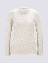Langarmshirt mit Ärmeldetail - Frauen - creme colorful melange Langarmshirt mit Ärmeldetail - Frauen - creme colorful melange - 7 - TOM TAILOR Denim