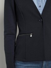 Kragenloser Blazer mit Reißverschlusstaschen - Frauen - Sky Captain Blue Kragenloser Blazer mit Reißverschlusstaschen - Frauen - Sky Captain Blue - 10 - TOM TAILOR