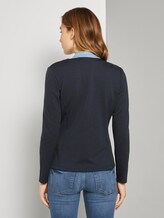 Kragenloser Blazer mit Reißverschlusstaschen - Frauen - Sky Captain Blue Kragenloser Blazer mit Reißverschlusstaschen - Frauen - Sky Captain Blue - 2 - TOM TAILOR