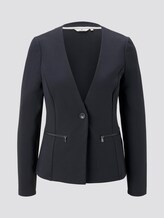 Kragenloser Blazer mit Reißverschlusstaschen - Frauen - Sky Captain Blue Kragenloser Blazer mit Reißverschlusstaschen - Frauen - Sky Captain Blue - 7 - TOM TAILOR
