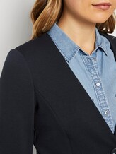 Kragenloser Blazer mit Reißverschlusstaschen - Frauen - Sky Captain Blue Kragenloser Blazer mit Reißverschlusstaschen - Frauen - Sky Captain Blue - 9 - TOM TAILOR
