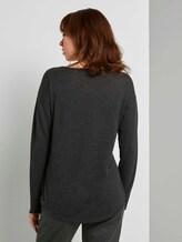 Basic Pullover aus Organic Cotton - Frauen - Shale Grey Melange Basic Pullover aus Organic Cotton - Frauen - Shale Grey Melange - 2 - TOM TAILOR Denim