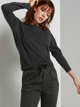Basic Pullover aus Organic Cotton - Frauen - Shale Grey Melange Basic Pullover aus Organic Cotton - Frauen - Shale Grey Melange - 5 - TOM TAILOR Denim