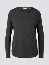 Basic Pullover aus Organic Cotton - Frauen - Shale Grey Melange Basic Pullover aus Organic Cotton - Frauen - Shale Grey Melange - 7 - TOM TAILOR Denim