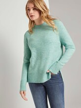 Melierter Pullover mit Stehkragen - Frauen - mineral stone blue melange Melierter Pullover mit Stehkragen - Frauen - mineral stone blue melange - 5 - TOM TAILOR Denim