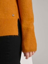 Melierter Pullover mit Stehkragen - Frauen - orange yellow melange Melierter Pullover mit Stehkragen - Frauen - orange yellow melange - 9 - TOM TAILOR Denim