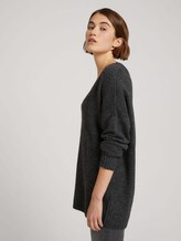Pullover mit V-Ausschnitt - Frauen - Shale Grey Melange Pullover mit V-Ausschnitt - Frauen - Shale Grey Melange - 5 - TOM TAILOR Denim