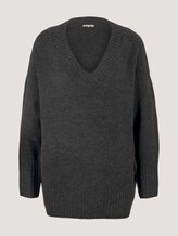 Pullover mit V-Ausschnitt - Frauen - Shale Grey Melange Pullover mit V-Ausschnitt - Frauen - Shale Grey Melange - 7 - TOM TAILOR Denim