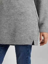 Langer Pullover mit Spitze - Frauen - Light Silver Grey Mélange Langer Pullover mit Spitze - Frauen - Light Silver Grey Mélange - 10 - TOM TAILOR Denim