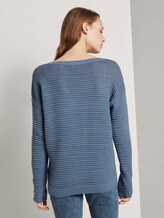 Pullover mit Ottoman Struktur - Frauen - soft mid blue Pullover mit Ottoman Struktur - Frauen - soft mid blue - 2 - TOM TAILOR Denim