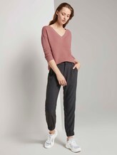 Pullover mit Ottoman Struktur - Frauen - cozy rose Pullover mit Ottoman Struktur - Frauen - cozy rose - 3 - TOM TAILOR Denim