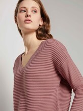 Pullover mit Ottoman Struktur - Frauen - cozy rose Pullover mit Ottoman Struktur - Frauen - cozy rose - 9 - TOM TAILOR Denim