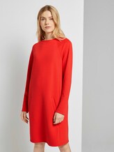 Bequemes Kleid mit Stehkragen - Frauen - Strong Red Bequemes Kleid mit Stehkragen - Frauen - Strong Red - 1 - TOM TAILOR