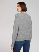Stehkragenpullover mit Ballonärmeln - Frauen - Light Silver Grey Mélange Stehkragenpullover mit Ballonärmeln - Frauen - Light Silver Grey Mélange - 2 - TOM TAILOR Denim