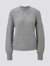Stehkragenpullover mit Ballonärmeln - Frauen - Light Silver Grey Mélange Stehkragenpullover mit Ballonärmeln - Frauen - Light Silver Grey Mélange - 7 - TOM TAILOR Denim