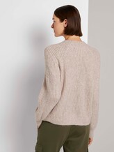 Stehkragenpullover mit Ballonärmeln - Frauen - cozy beige melange Stehkragenpullover mit Ballonärmeln - Frauen - cozy beige melange - 2 - TOM TAILOR Denim