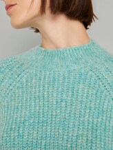 Stehkragenpullover mit Ballonärmeln - Frauen - mineral stone blue melange Stehkragenpullover mit Ballonärmeln - Frauen - mineral stone blue melange - 9 - TOM TAILOR Denim