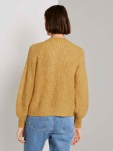 Stehkragenpullover mit Ballonärmeln - Frauen - indian spice yellow melange Stehkragenpullover mit Ballonärmeln - Frauen - indian spice yellow melange - 2 - TOM TAILOR Denim
