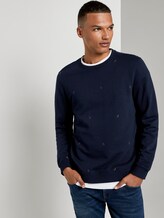Besticktes Sweatshirt - Männer - navy big split drop print Besticktes Sweatshirt - Männer - navy big split drop print - 5 - TOM TAILOR Denim