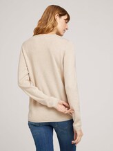 Pullover mit Kontraststreifen - Frauen - beige alfalfa melange Pullover mit Kontraststreifen - Frauen - beige alfalfa melange - 2 - TOM TAILOR