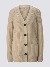 Langer Cardigan in Melange-Optik - Frauen - desert sand melange Langer Cardigan in Melange-Optik - Frauen - desert sand melange - 7 - TOM TAILOR