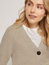 Langer Cardigan in Melange-Optik - Frauen - desert sand melange Langer Cardigan in Melange-Optik - Frauen - desert sand melange - 9 - TOM TAILOR