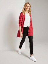Langer Cardigan in Melange-Optik - Frauen - strong red melange Langer Cardigan in Melange-Optik - Frauen - strong red melange - 3 - TOM TAILOR