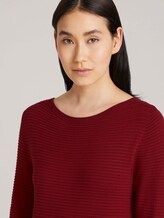 Ottoman Strickkleid mit LENZING™ ECOVERO™ - Frauen - dark maroon red Ottoman Strickkleid mit LENZING™ ECOVERO™ - Frauen - dark maroon red - 9 - TOM TAILOR