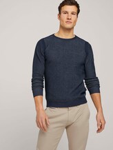 Pullover mit Rippbündchen - Männer - Dark Blue Pullover mit Rippbündchen - Männer - Dark Blue - 5 - TOM TAILOR