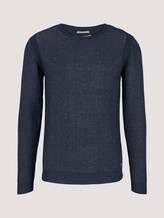 Pullover mit Rippbündchen - Männer - Dark Blue Pullover mit Rippbündchen - Männer - Dark Blue - 7 - TOM TAILOR